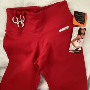 Brand New, NWT, Red Bia Brazil Workout Pant, One Size (fits size 2-10)